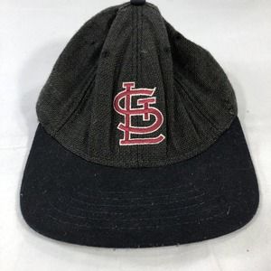 VTG ST LOUIS CARDINALS AMERICAN NEEDLE HAT CAP STRAP BACK USA MADE NEEDS RESHAPE